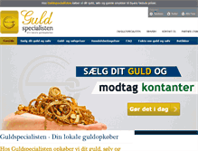 Tablet Screenshot of guldspecialisten.dk